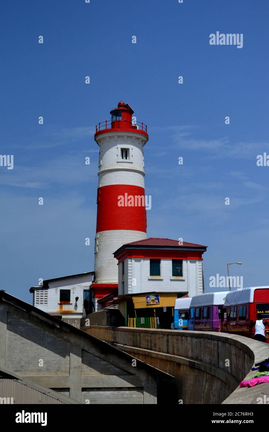 Small lighthouse in Accra, Ghana Stock Photo