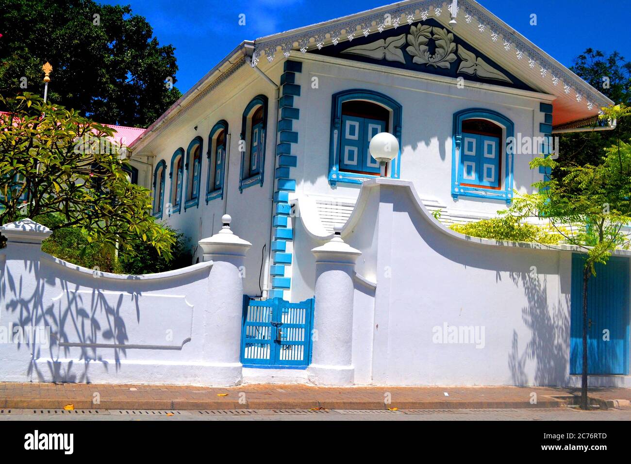 Traditional house in the Maldives, Male Stock Photo Alamy