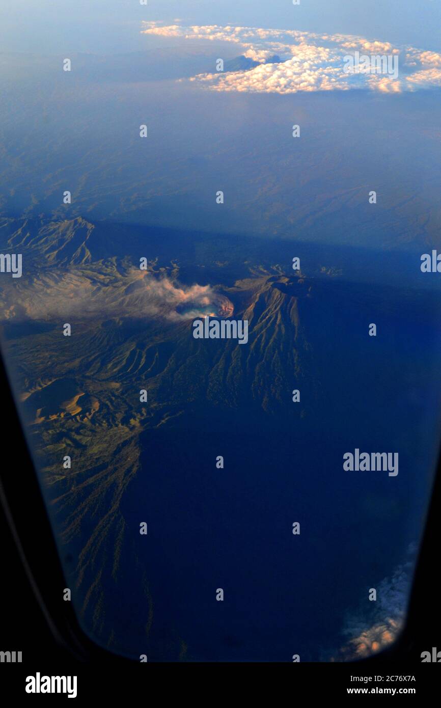 Active volcano in Indonesia Stock Photo - Alamy