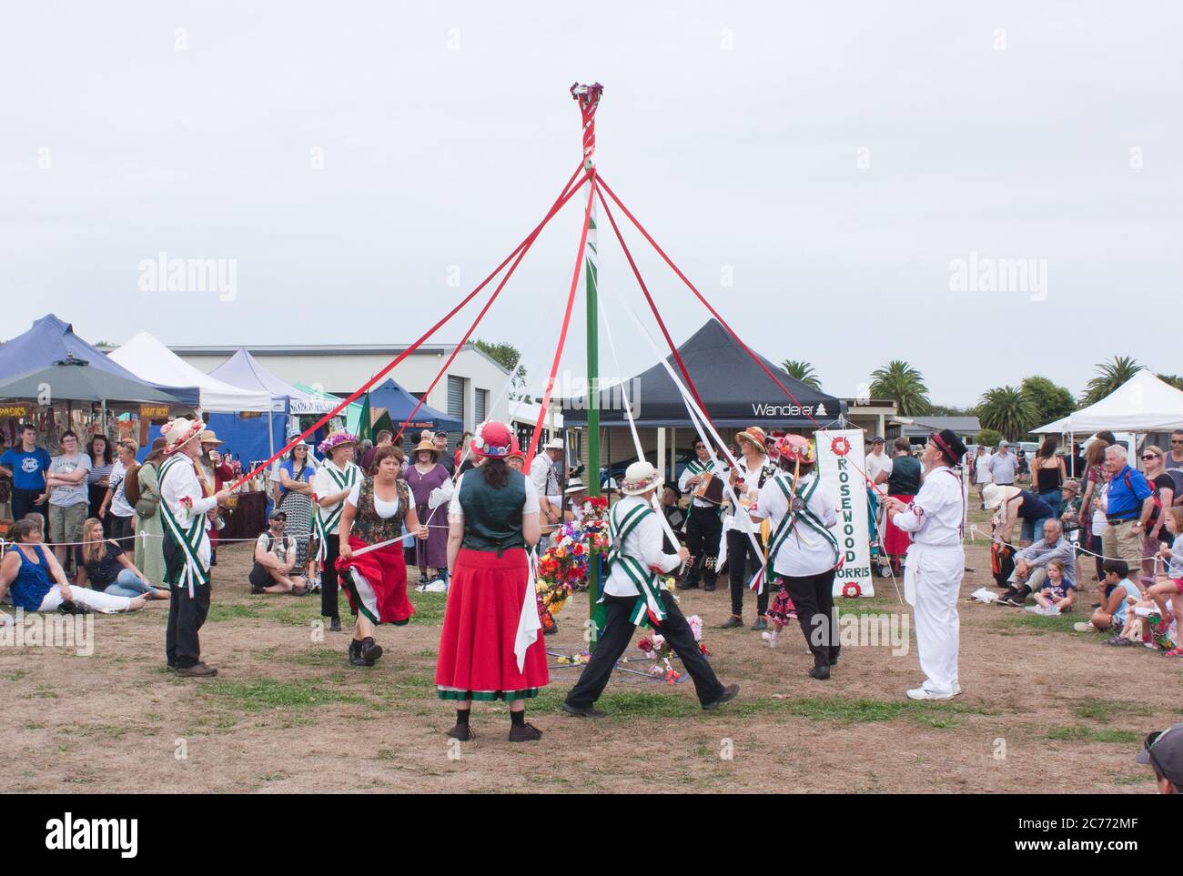 Levin, New Zealand - Feb 10th 2018: Morris dancers at the Annual Medieval Market. Stock Photo