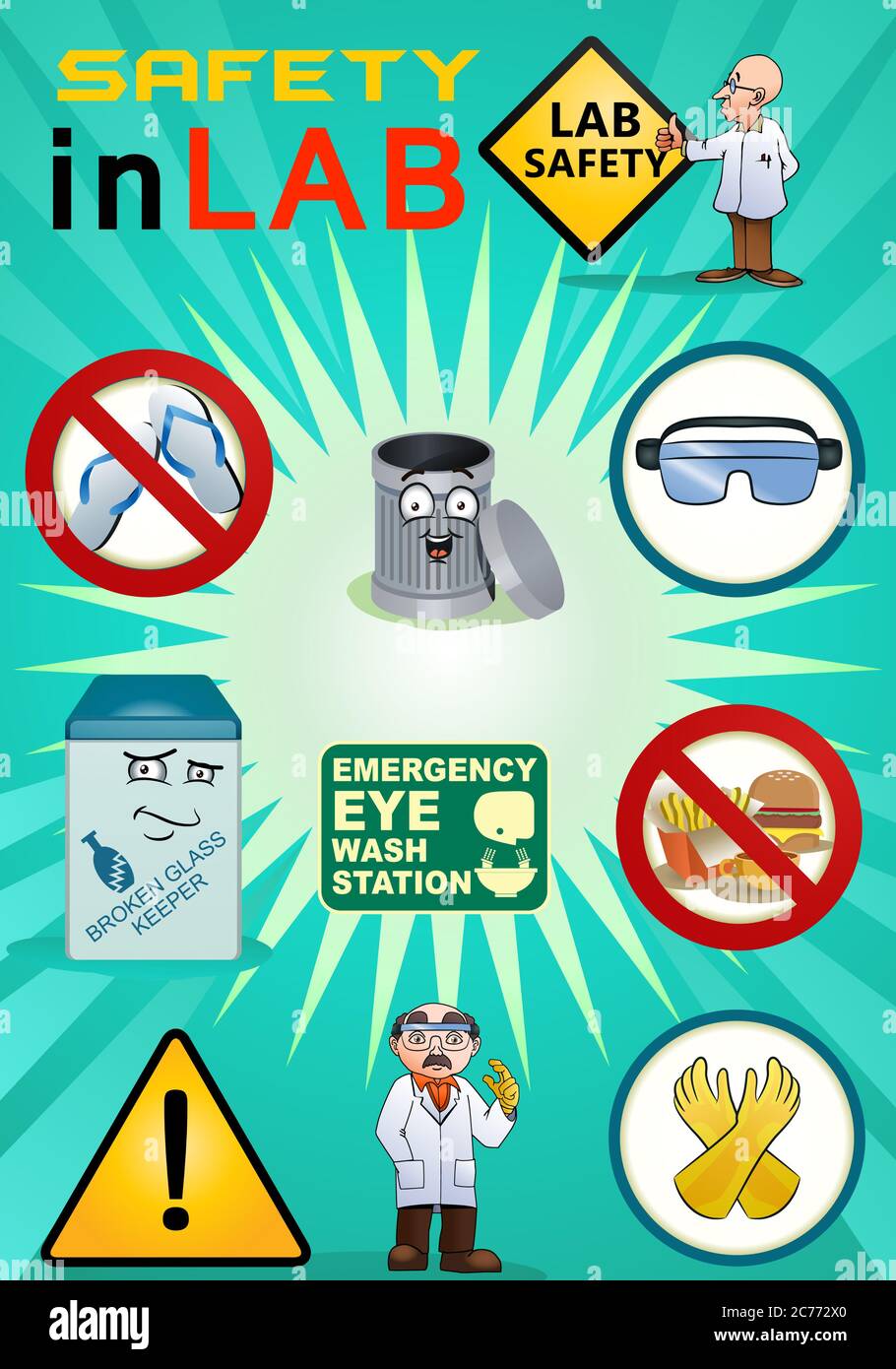 illustration of occupational awareness events poster of Laboratory