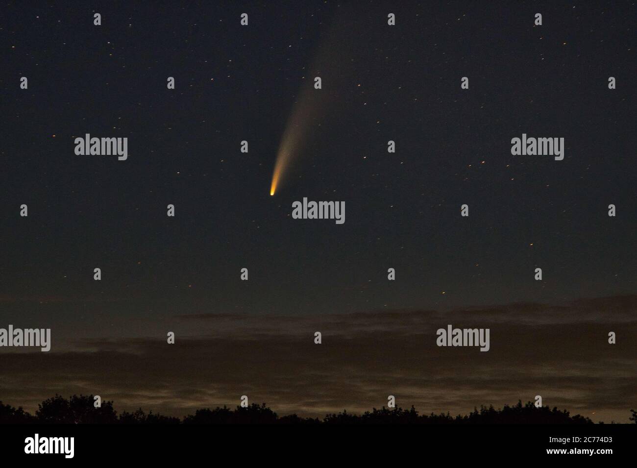 Komet Neowise im Emsland Stock Photo