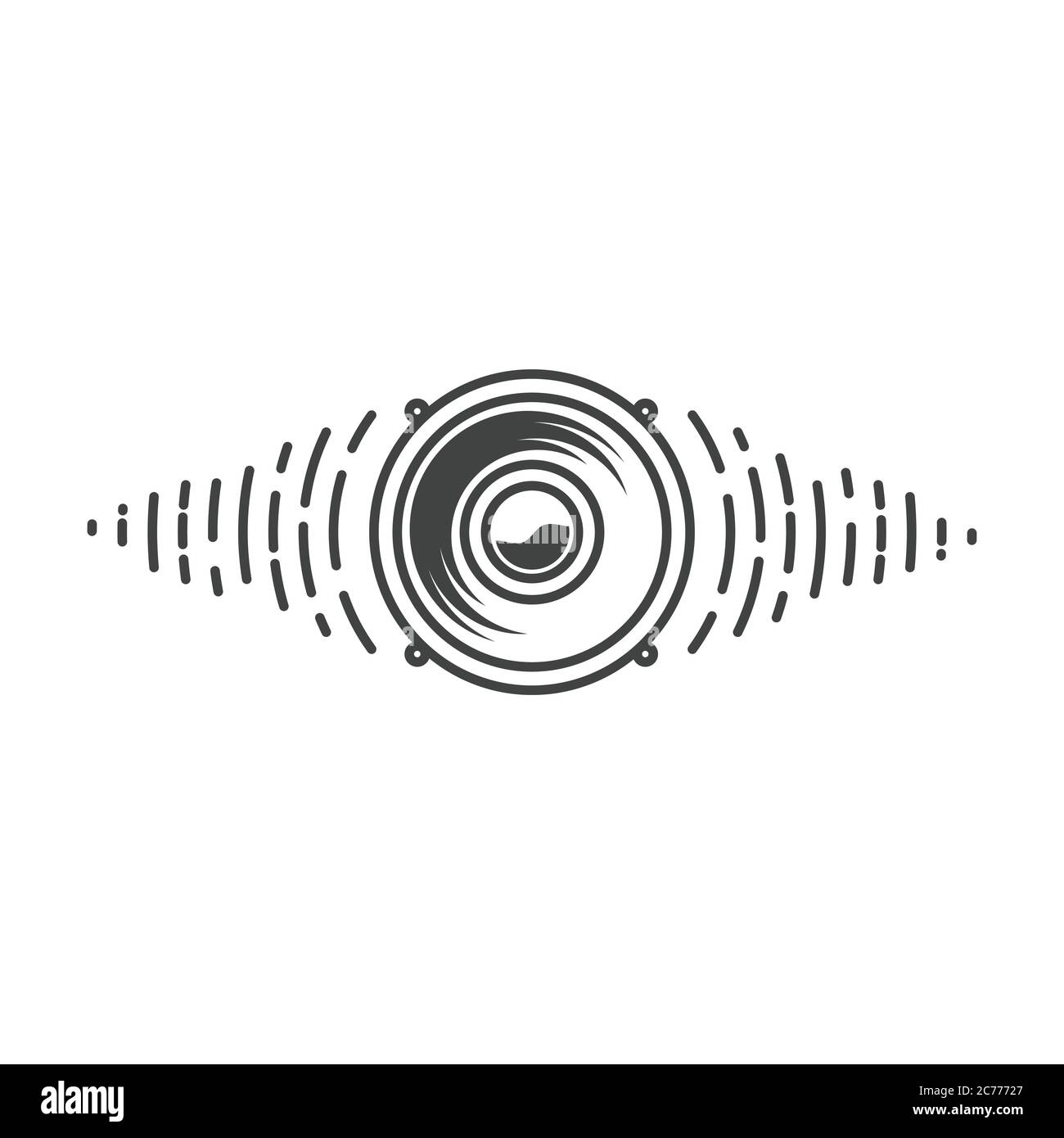 Speaker waves vector illustration design template Stock Vector