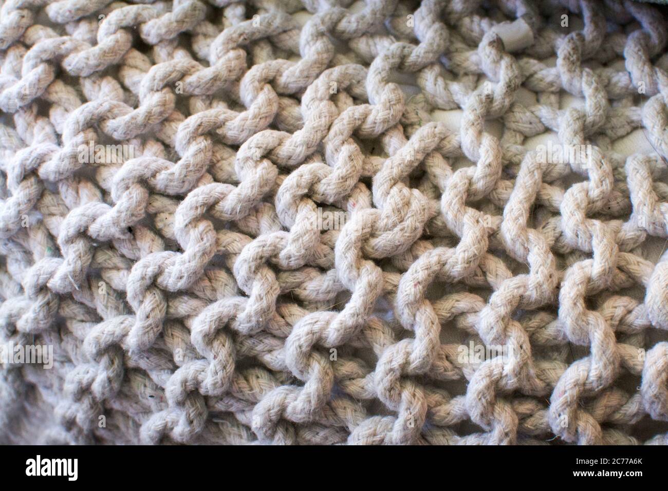 Close up of gray large knit Stock Photo