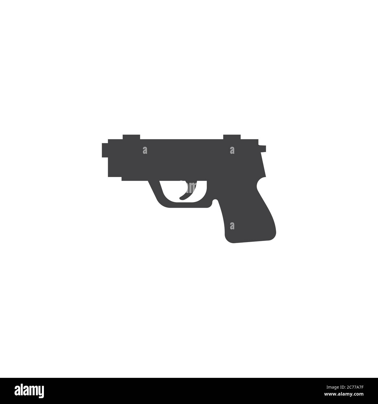 Gun Illustration Template vector icon design Stock Vector Image & Art ...