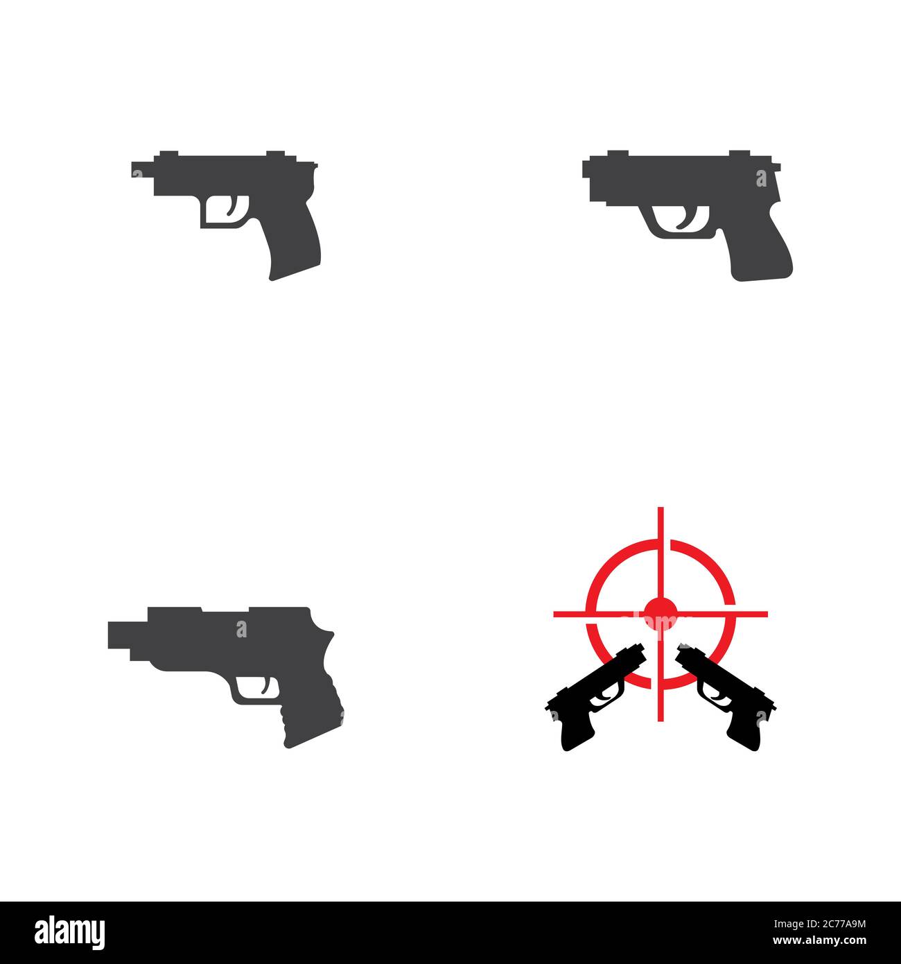 Gun Illustration Template vector icon design Stock Vector Image & Art -  Alamy