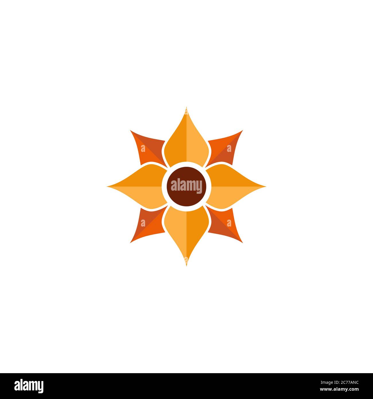 sunflower vector icon design template illustration Stock Vector Image ...
