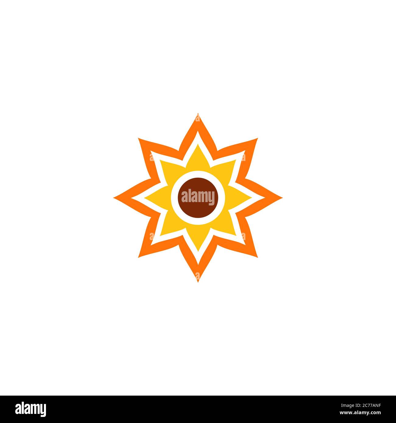 sunflower vector icon design template illustration Stock Vector Image ...