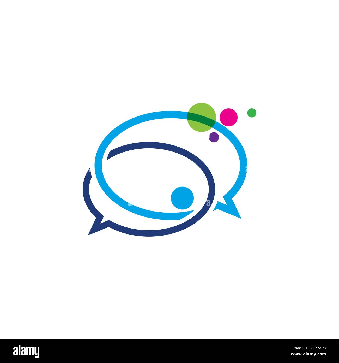 Speech bubble icon Logo template vector illustration Stock Vector Image ...
