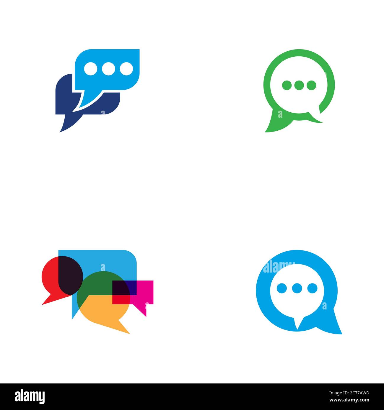Speech bubble icon Logo template vector illustration Stock Vector Image ...