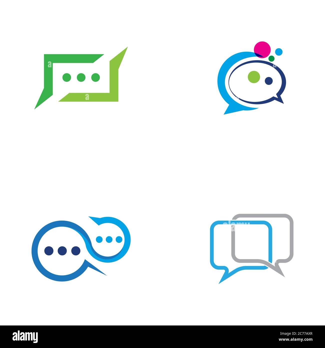 Speech bubble icon Logo template vector illustration Stock Vector Image ...