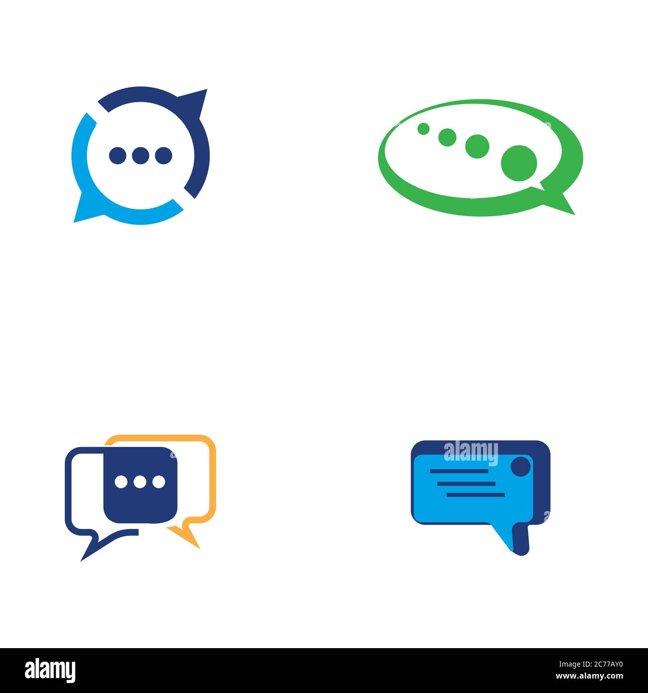Speech bubble icon Logo template vector illustration Stock Vector Image ...