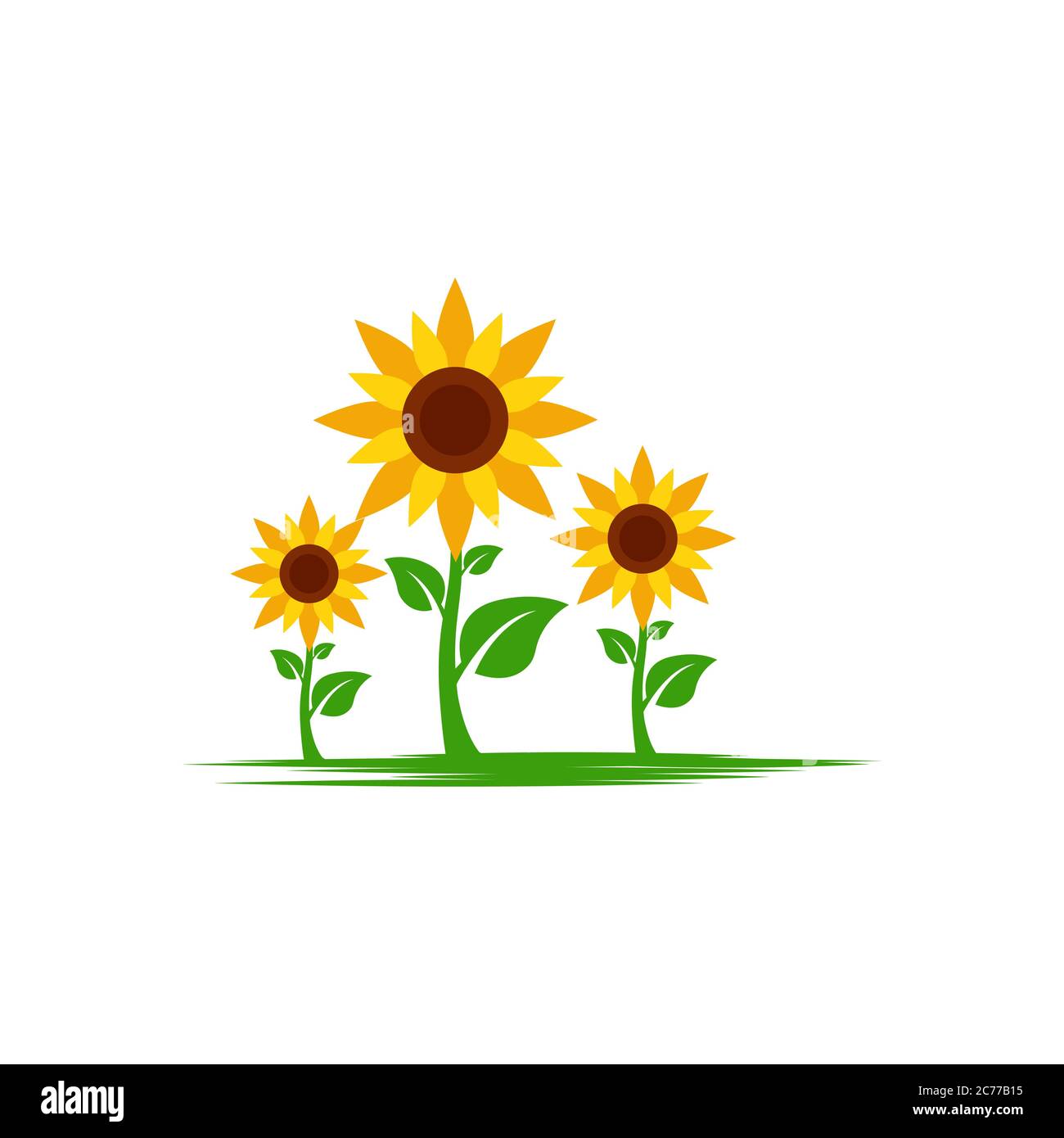 sunflower vector icon design template illustration Stock Vector Image ...