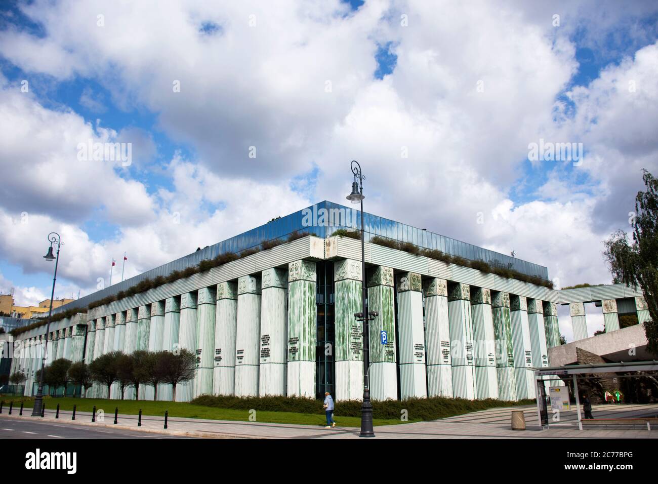 Warsaw Uprising Monument or Pomnik Powstania Warszawskiego statue in Krasinski Square for Polish or pole people and foreign travelers travel visit at Stock Photo