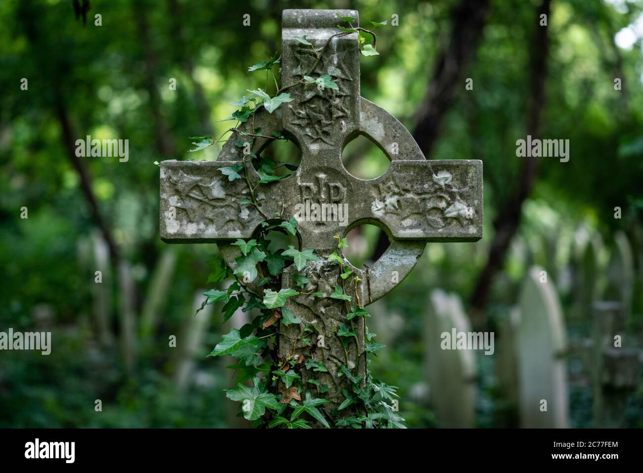 Highgate Cemetery in north London (east), UK. Stock Photo