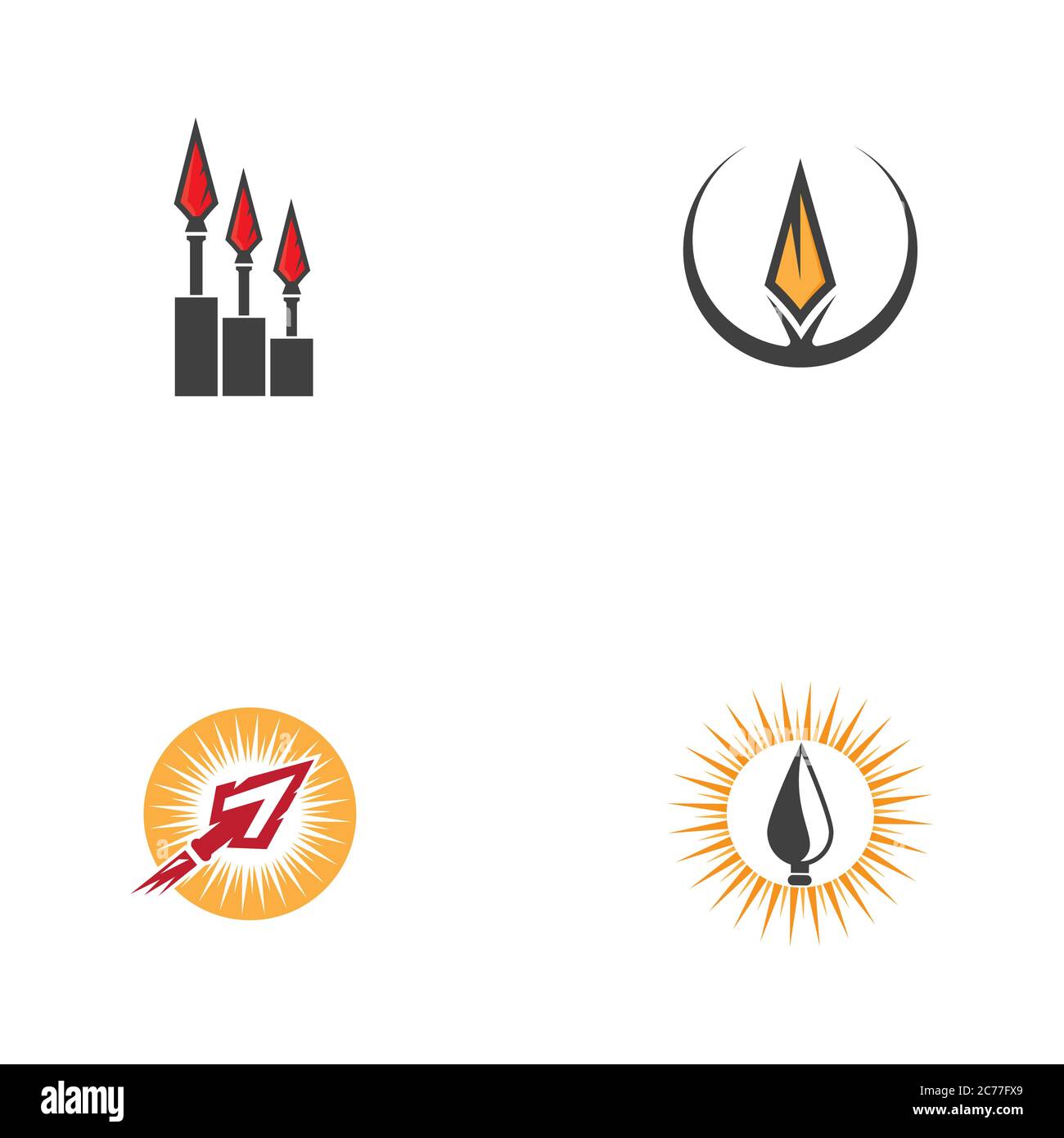 Spear vector illustration icon Template design Stock Vector Image & Art ...