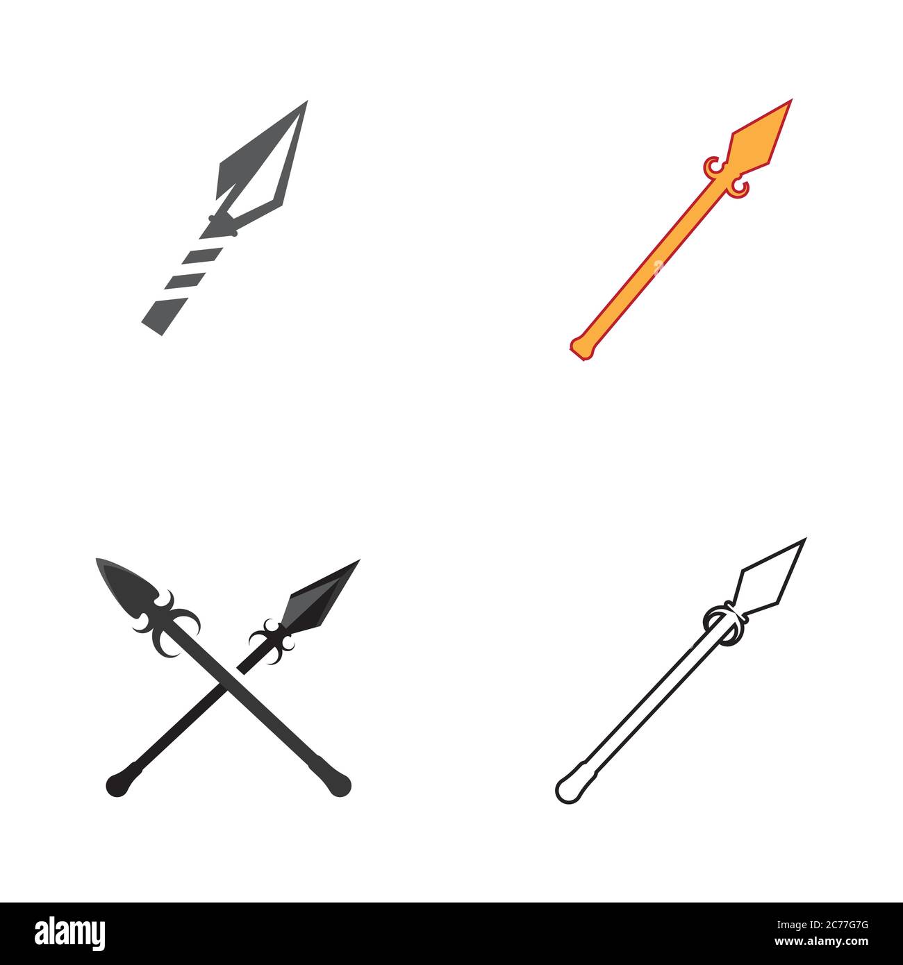 Spear vector illustration icon Template design Stock Vector Image & Art ...