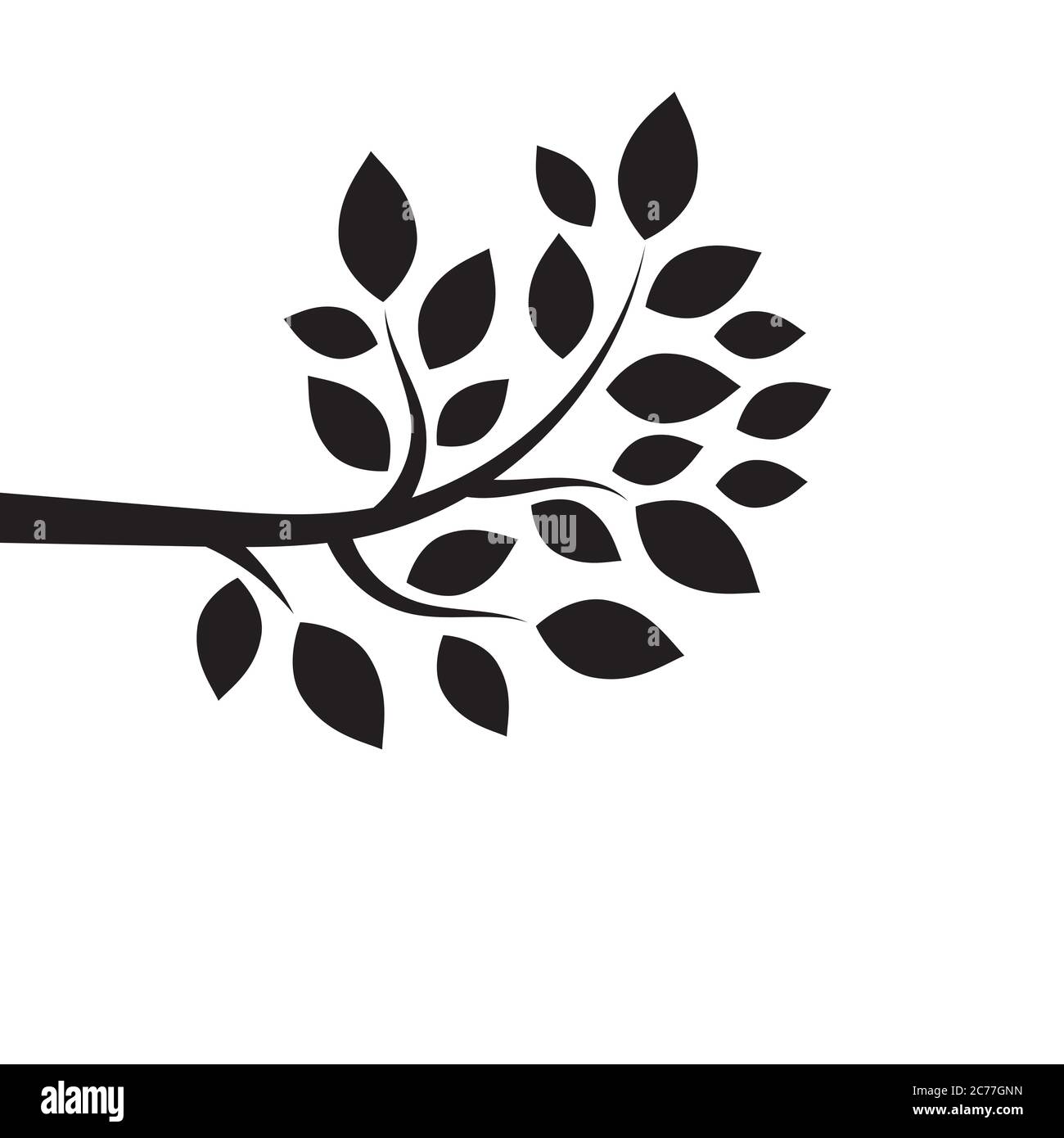 tree branch vector illustration design template Stock Vector Image ...
