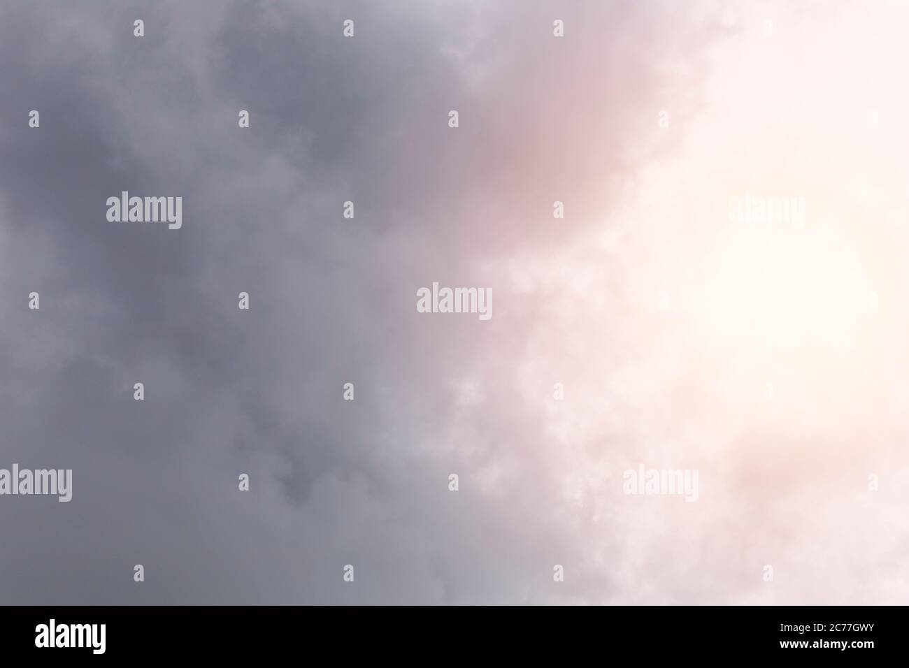 Black cloud before rainy. Black cloud background. with copy space for text or design. Stock Photo