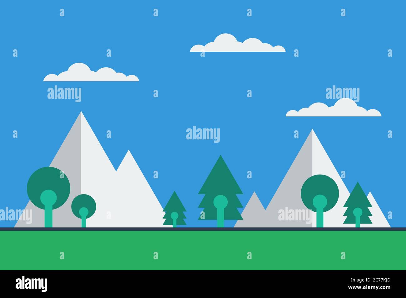 Simple 2d Game background, parallax ready Stock Vector Image & Art - Alamy