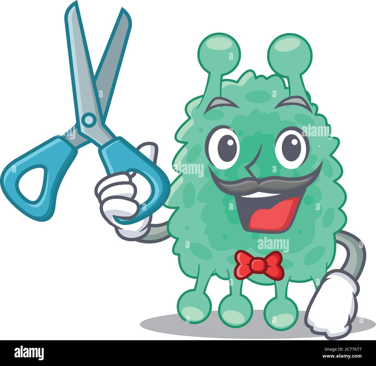 Azotobacter Vinelandii Cartoon Character Design As Talented Barber ...