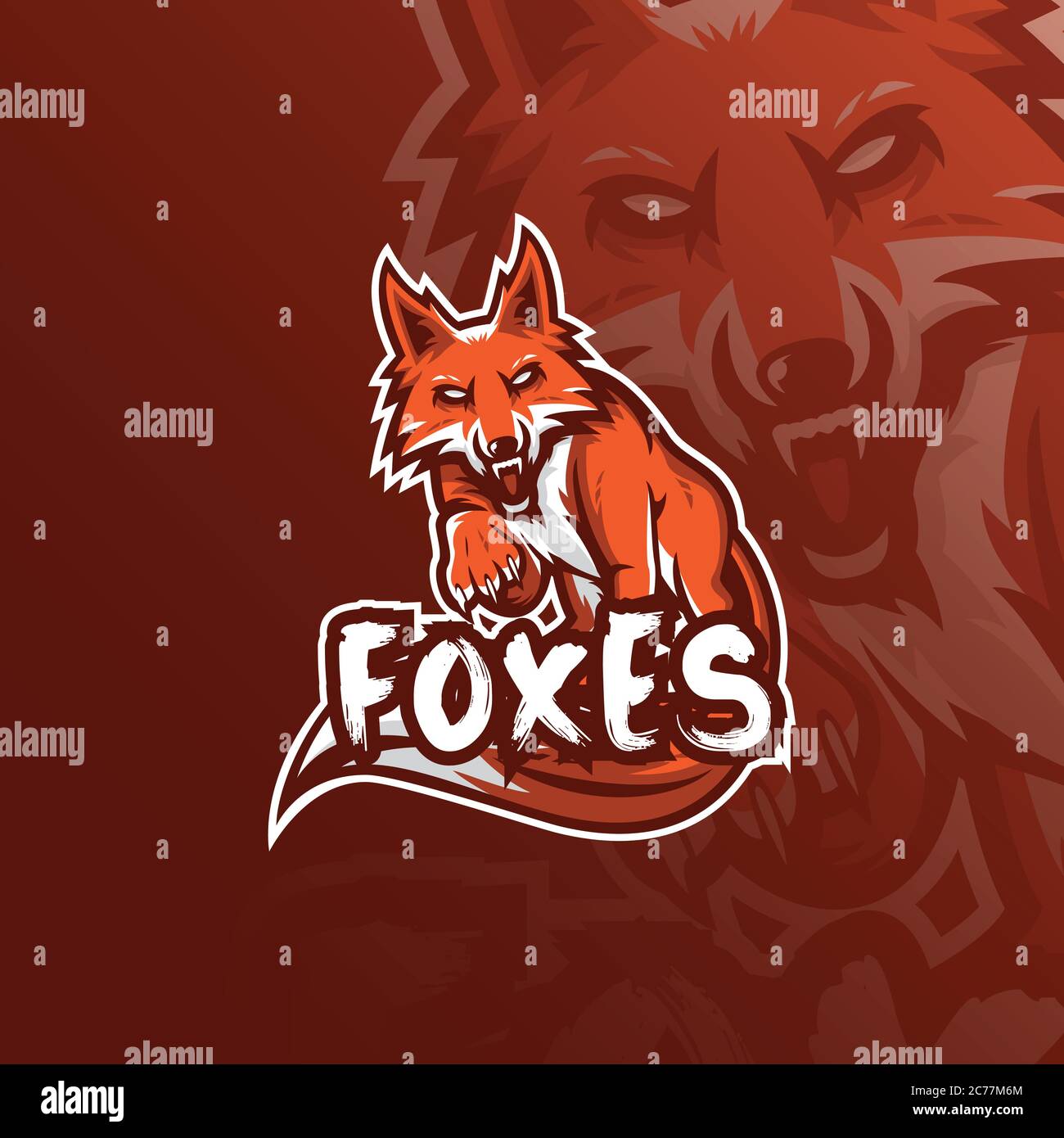 fox vector mascot logo design with modern illustration concept style ...