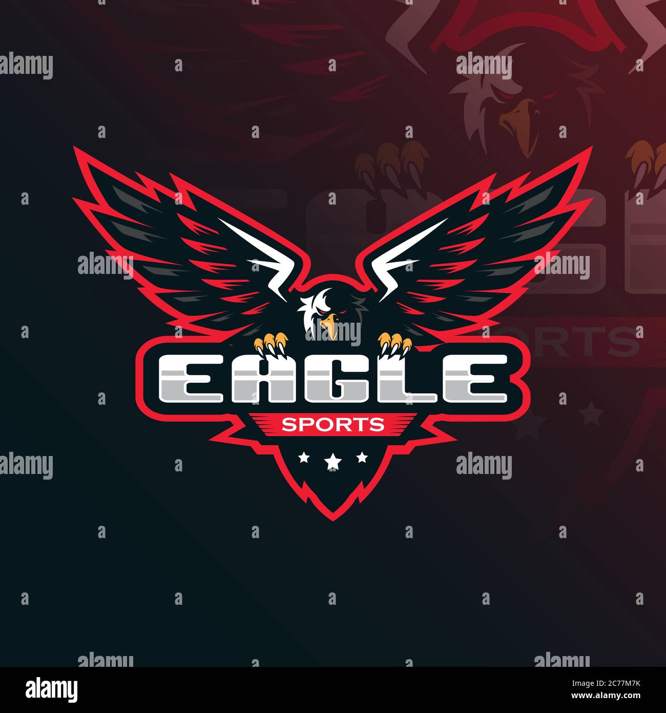 Eagle American Football Sports Mascot Stock Vector Image & Art - Alamy