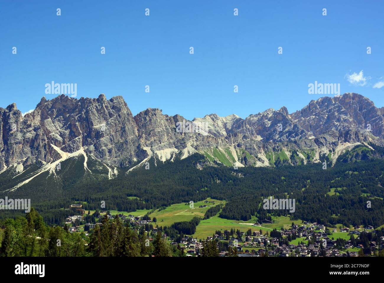 Monte Cristallo in Cortina d'Ampezzo Stock Photo