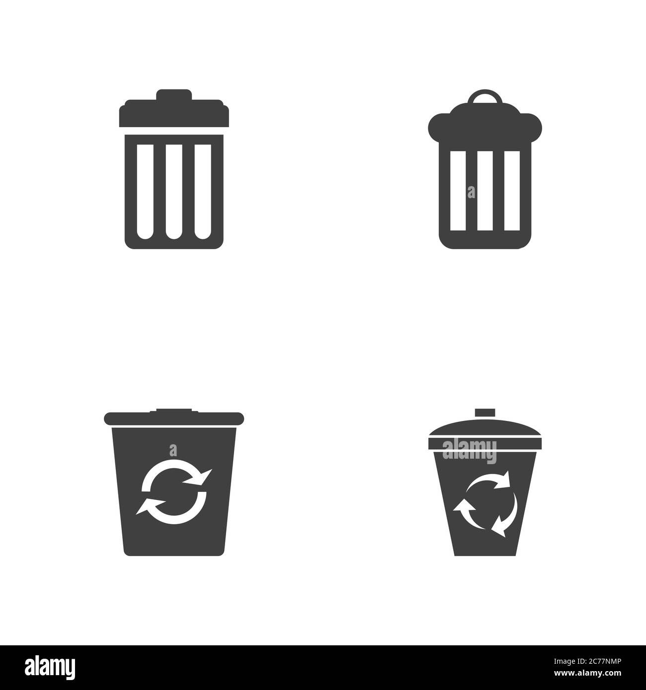 Trash icons vector illustration design template Stock Vector