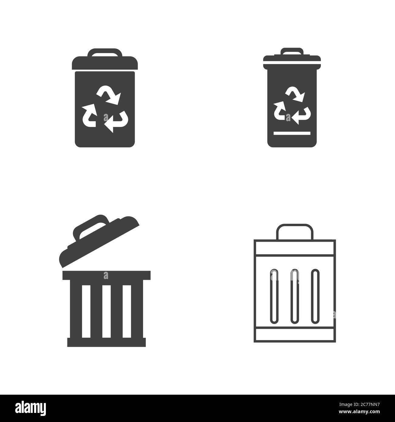 Trash icons vector illustration design template Stock Vector