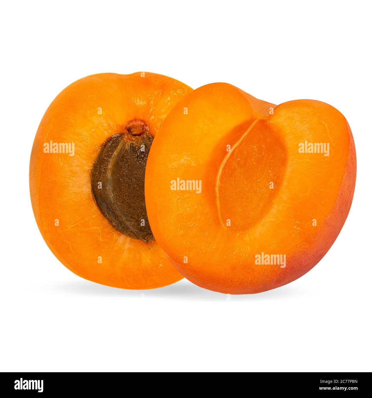 Apricots isolated on white background with clipping path Stock Photo