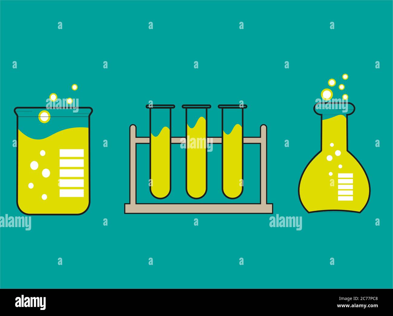 Lab Equipment vector drawing Stock Vector