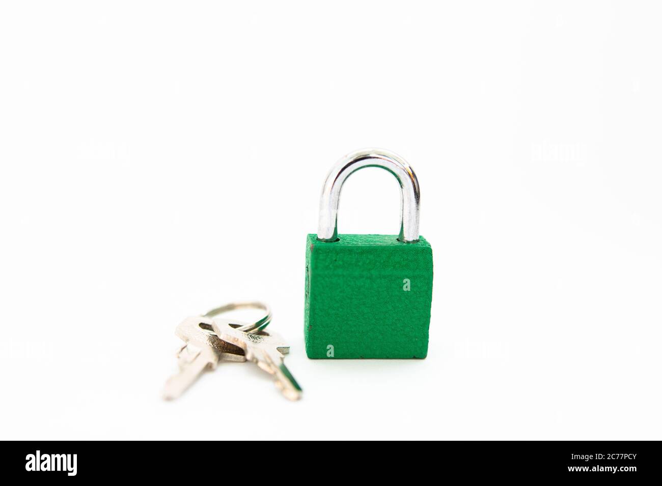 padlock with keys on a white background Stock Photo - Alamy