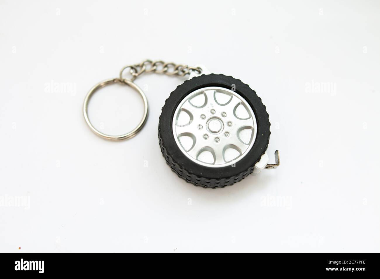roulette wheel for builders on white background Stock Photo