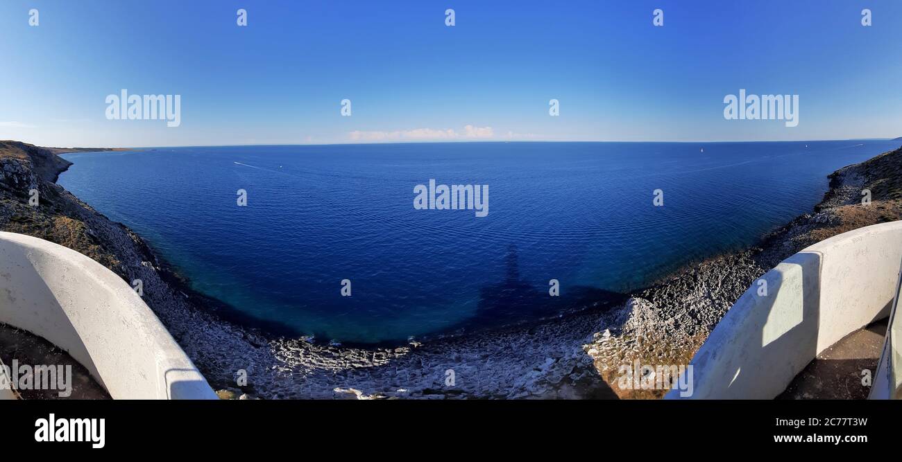 Otranto - Panoramica dall'alto del faro di Punta Palascia Stock Photo