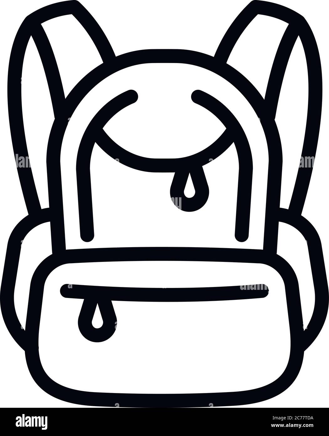 Rucksack icon. Outline rucksack vector icon for web design isolated on ...