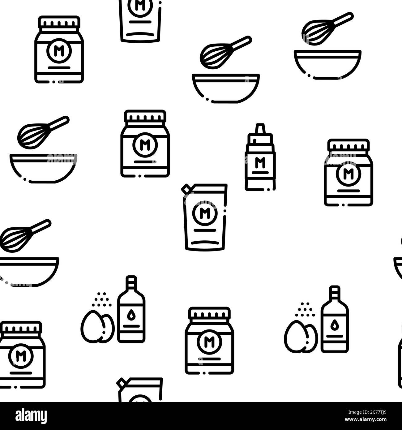 Sauce Patterns Mayonnaise Spice Sauce Seamless Pattern Vector Stock Vector Image & Art ...