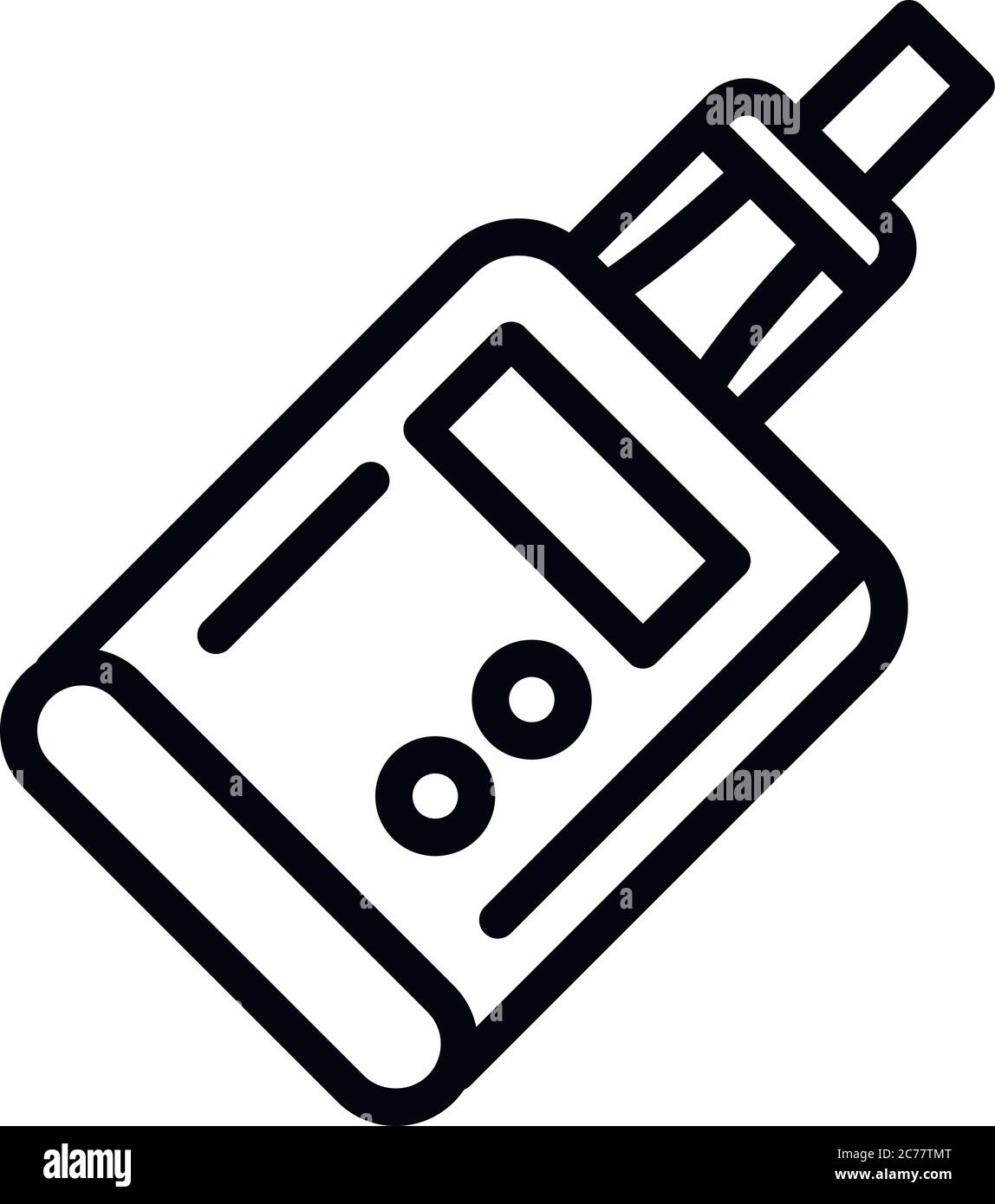 Electronic vape icon. Outline electronic vape vector icon for web design  isolated on white background Stock Vector Image & Art