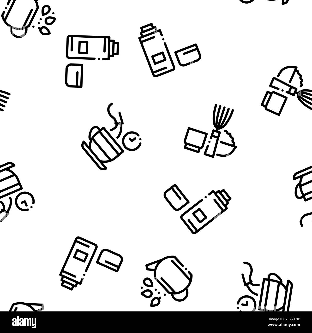 Tea Ceremony Tradition Seamless Pattern Vector Stock Vector
