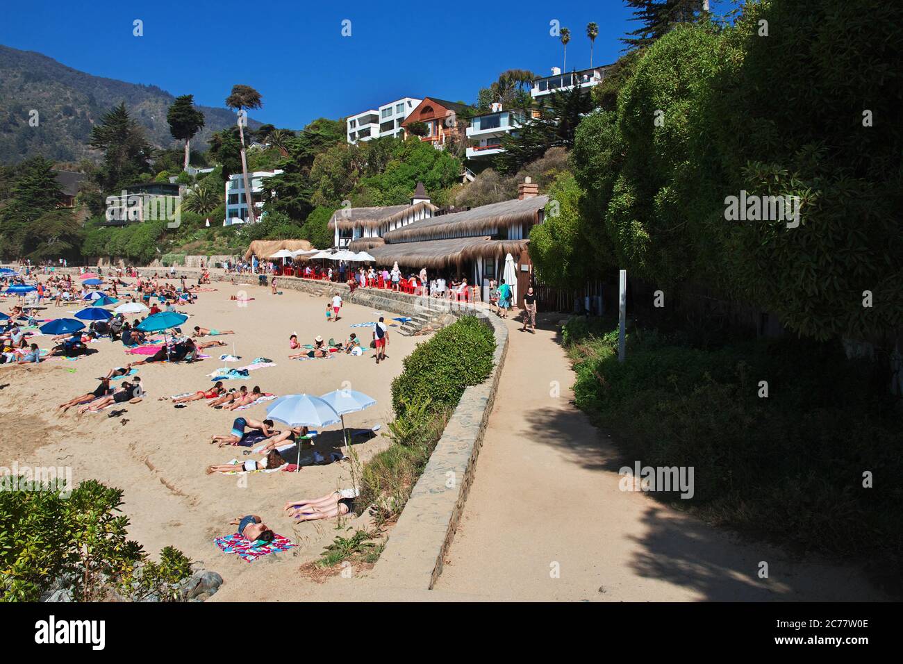 The beach in Zapallar village, Chile Stock Photo Alamy