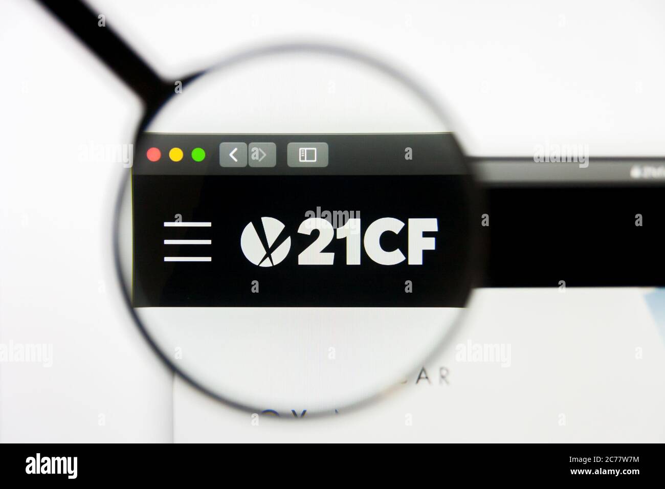 Los Angeles, California, USA - 10 March 2019: Illustrative Editorial, Twenty-First Century Fox website homepage. Twenty-First Century Fox logo visible Stock Photo