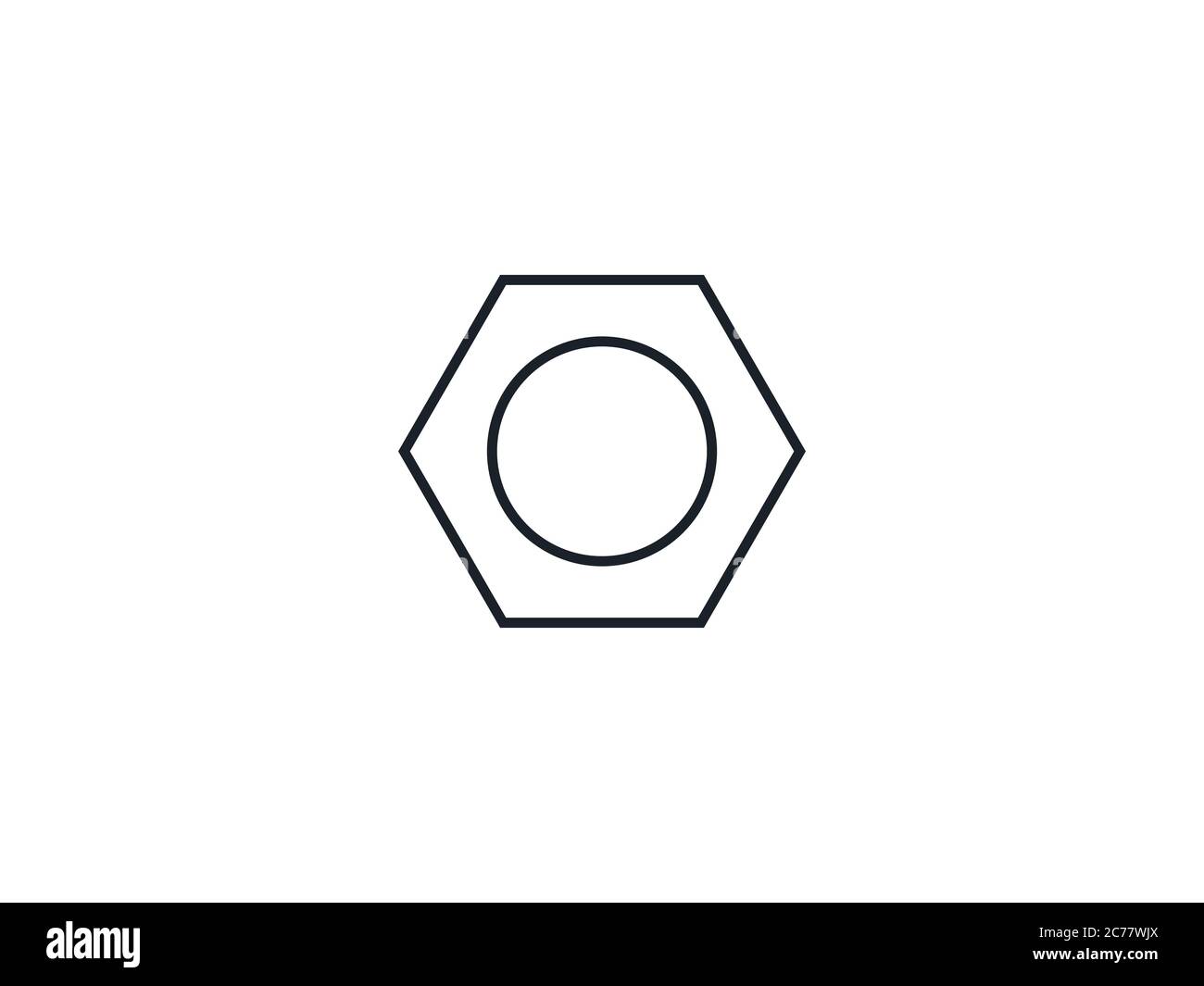 Fastener, nuts bolts, tool icon. Vector illustration, flat design. Stock Vector