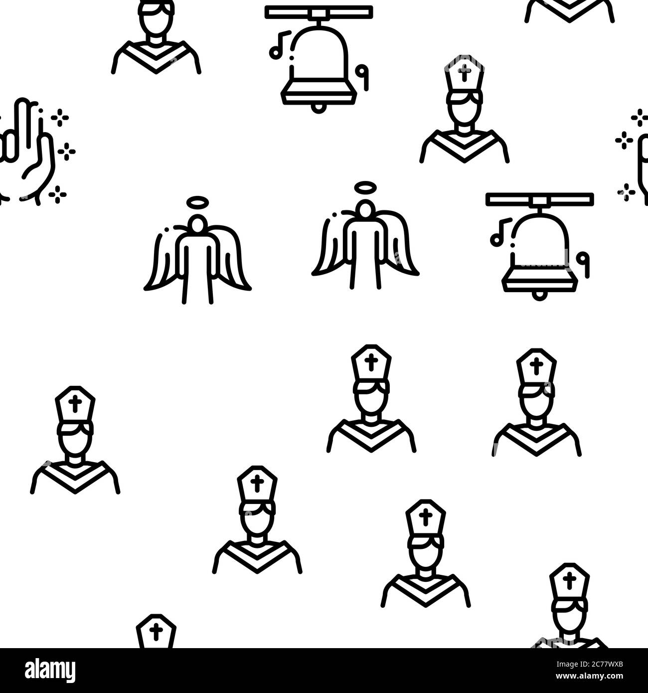 Church Christianity Seamless Pattern Vector Stock Vector Image & Art ...