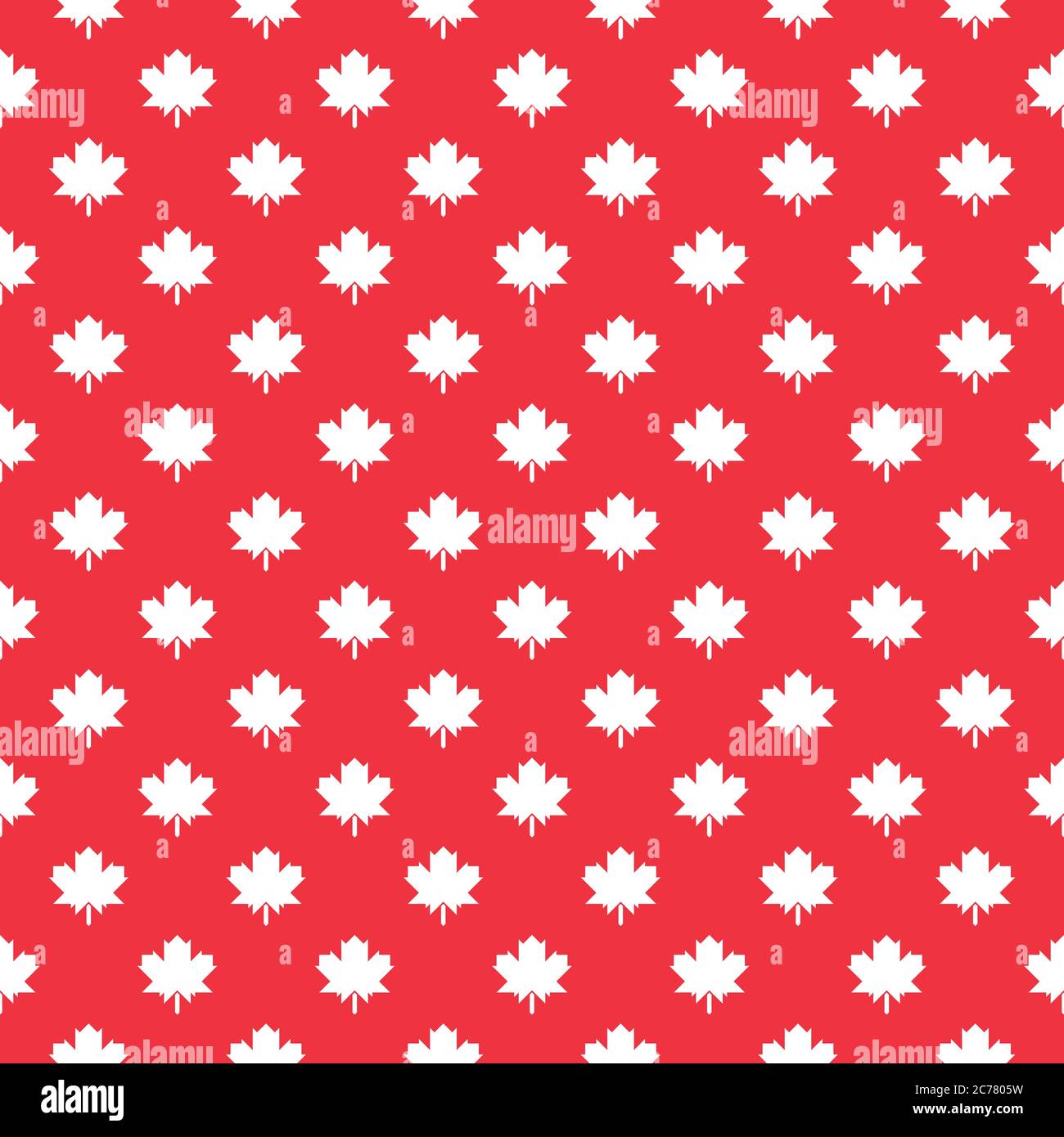 Seamless geometric patterns with with maple leafs Stock Vector