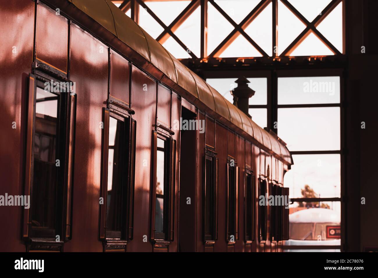 Old red train carriage hi-res stock photography and images
