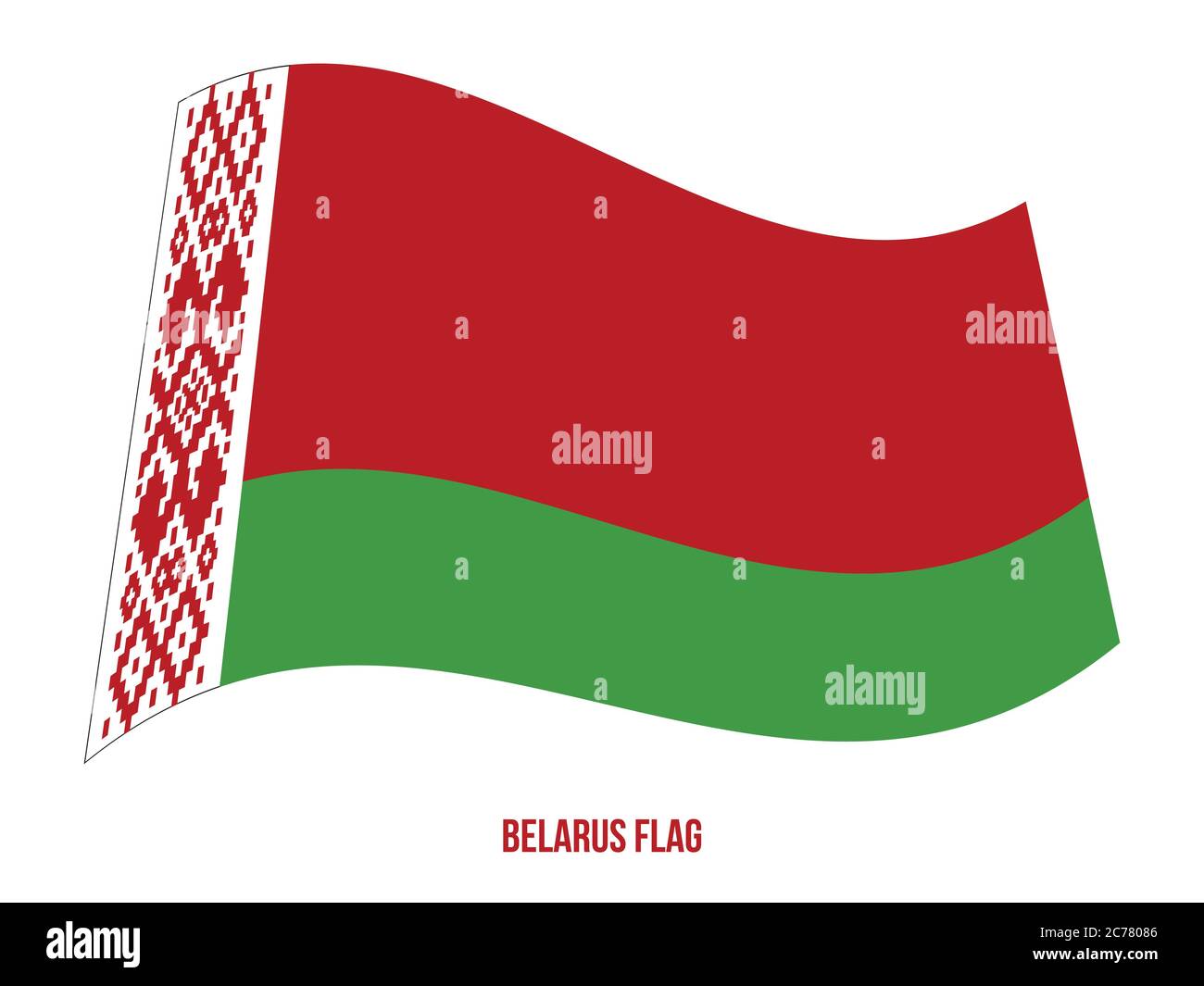 Belarus Flag Waving Vector Illustration on White Background. Belarus ...