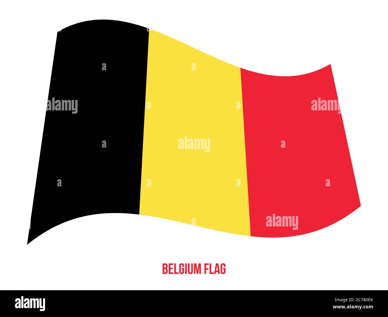 Belgium Flag Waving Vector Illustration on White Background. Belgium ...