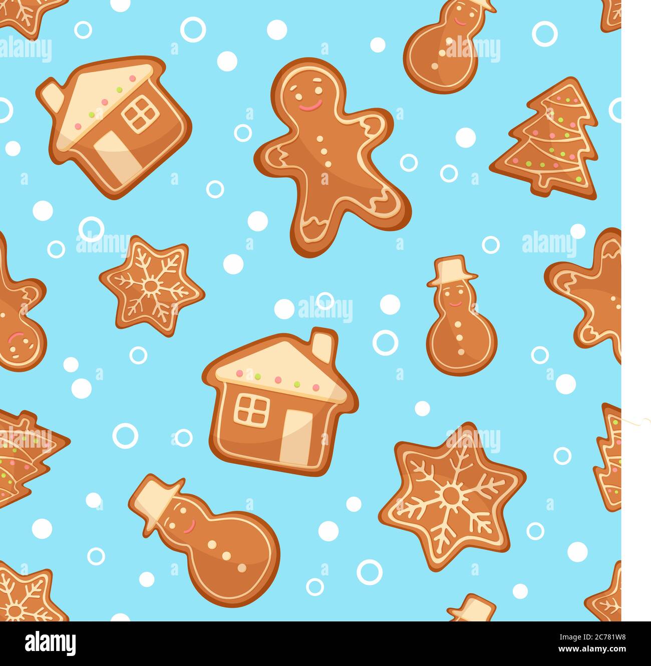 Christmas gingerbread seamless pattern Ginger cookies on blue background  Watercolor illustration Cute Xmas background for wallpaper gift paper  Stock Photo  Alamy