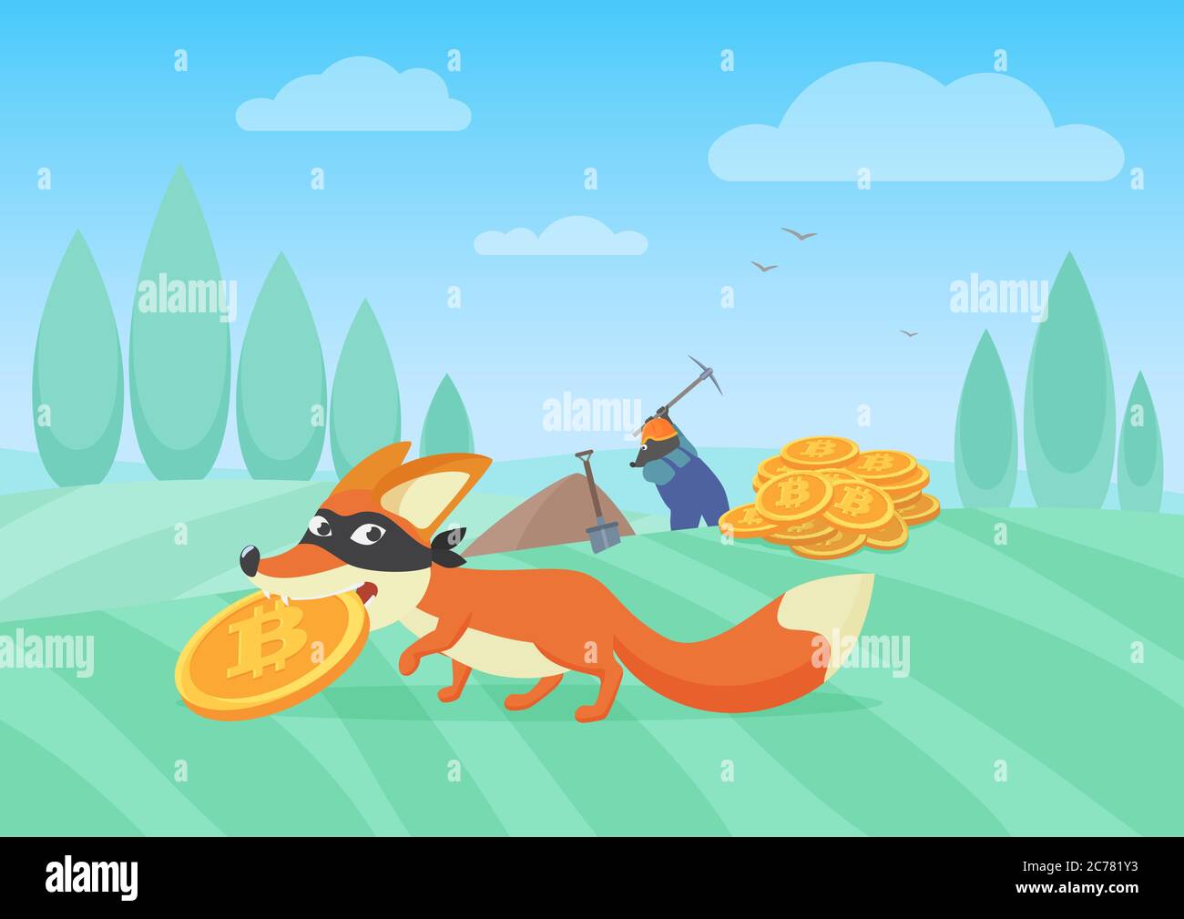 cunning fox clipart laying