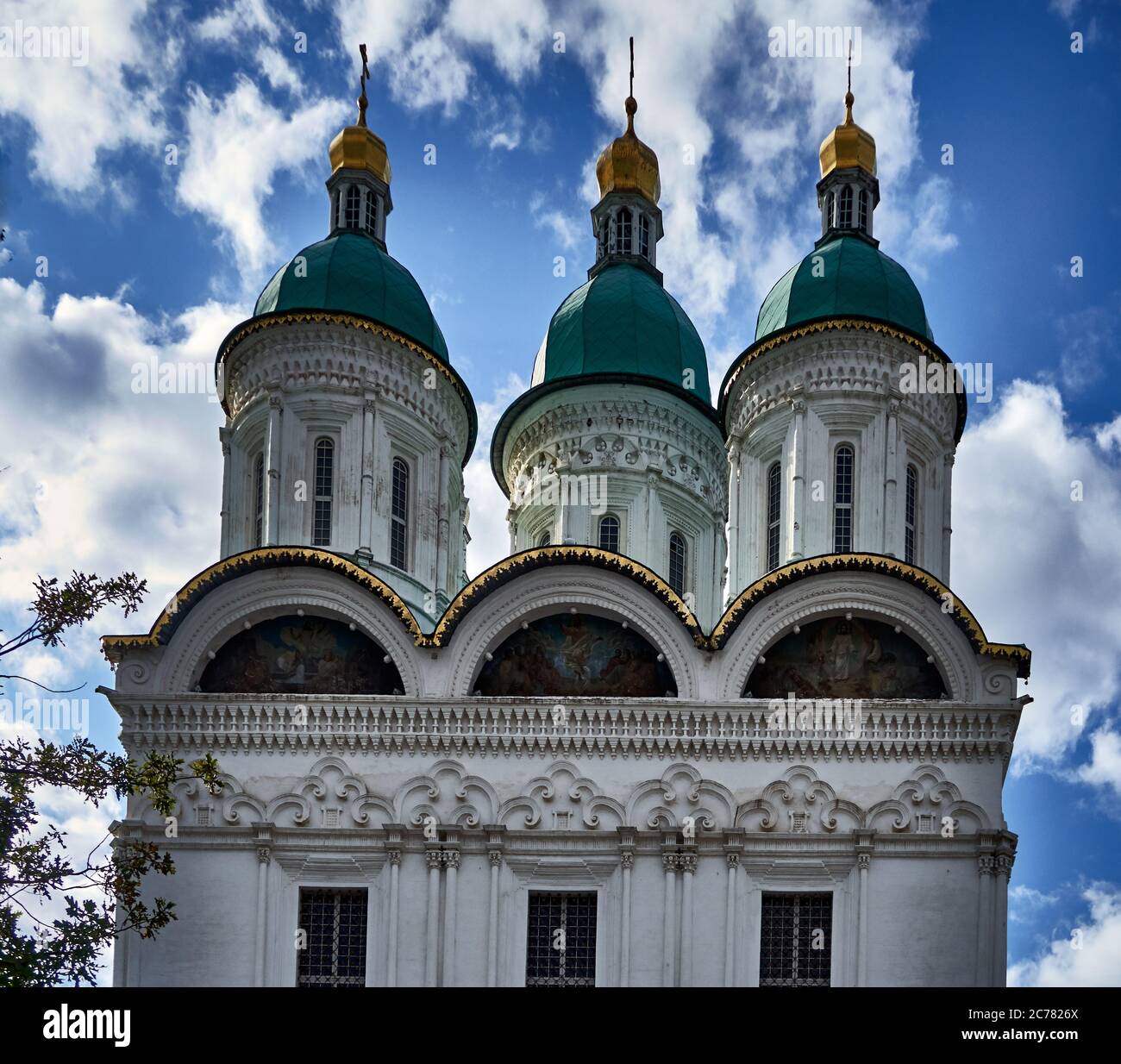 Russia,Astrakhan Oblast.      Astrakhan city, Detail of the   the Dormition cathedral dominates the kremlin grounds, Dating from 1698&#x2013,1720, Volga region Stock Photo